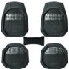 Car Floor Mats 5 Pcs Black Rubber Set Durable Anti-Slip Protection