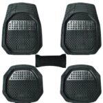 Car Floor Mats 5 Pcs Black Rubber Set Durable Anti-Slip Protection