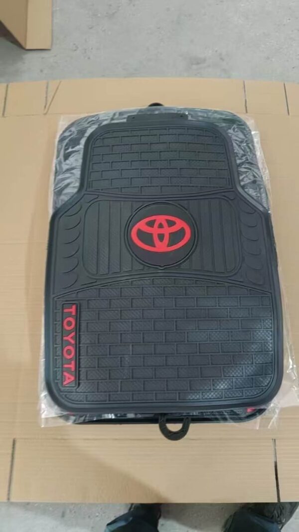 Car Floor Mats 5 Pcs Black Rubber Set Durable Anti-Slip Protection