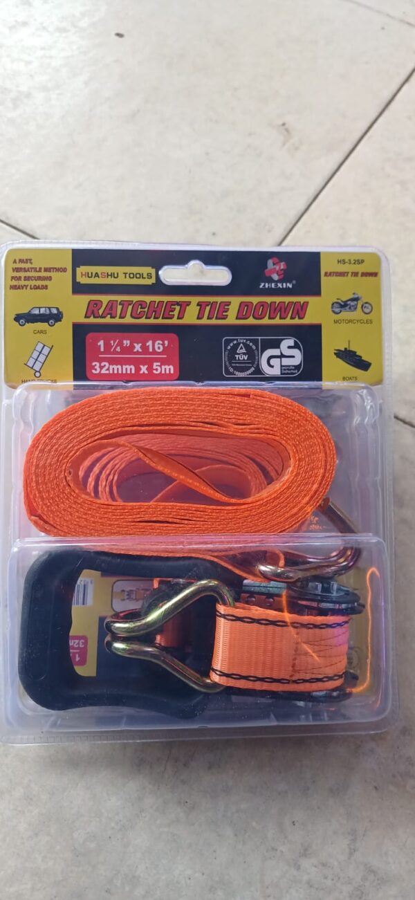 Cargo Ratchet Tie Down Rope 32mm x 5m